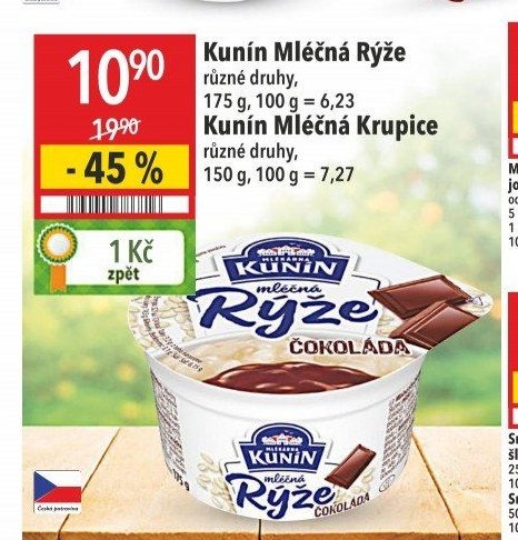 Kunín Mléčná Rýže / Krupice