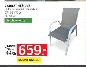 ZAHRADNÍ ŽIDLE Látka/ocelová konstrukce - ASKO akcniletaky.com