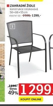 1 ZAHRADNÍ ŽIDLE konstrukce celokovová - ASKO akcniletaky.com