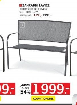 2 ZAHRADNÍ LAVICE konstrukce celokovová - ASKO akcniletaky.com