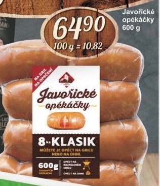 Opékačky javořické Kostelecké uzeniny