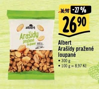 Albert Arašídy pražené loupané