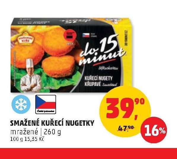 SMAŽENÉ KUŘECÍ NUGETKY mražené 260 g