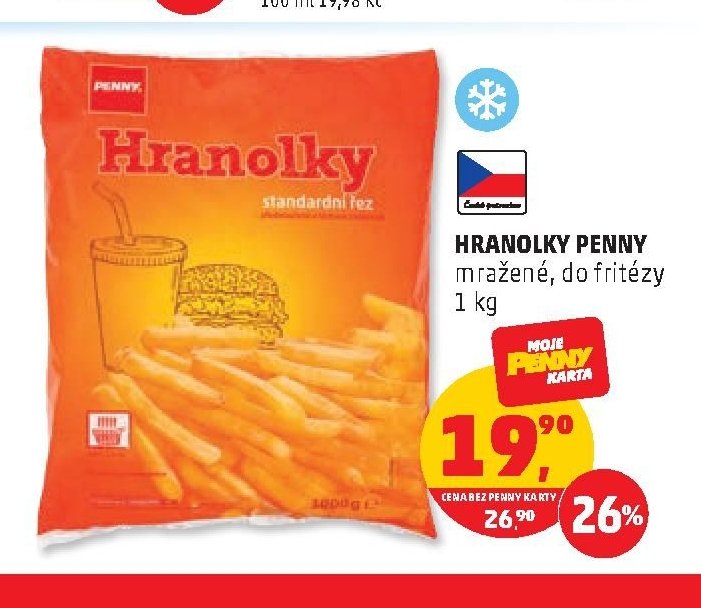 HRANOLKY PENNY mražené, do fritézy 1 kg