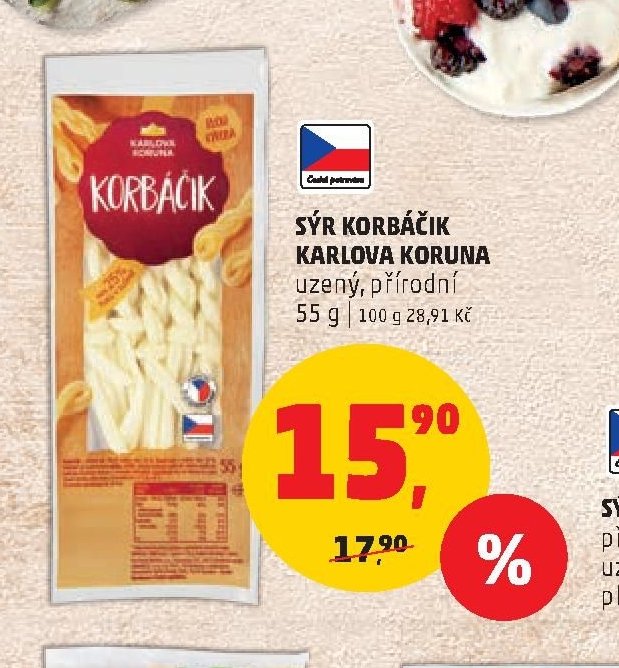 Sýr Korbáčik Karlova Koruna