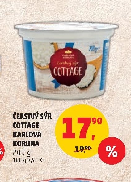 Čerstvý sýr Cottage Karlova Koruna
