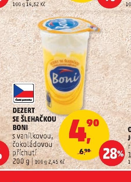 Dezert se šlehačkou Boni