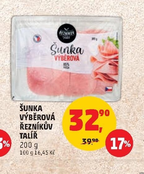 ŠUNKA VÝBĚROVÁ ŘEZNÍKŮV TALÍŘ