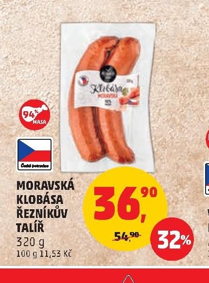 MORAVSKÁ KLOBÁSA ŘEZNÍKŮV TALÍŘ