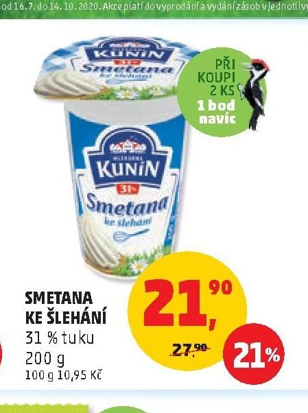 SMETANA KE ŠLEHÁNÍ 31 % tuku