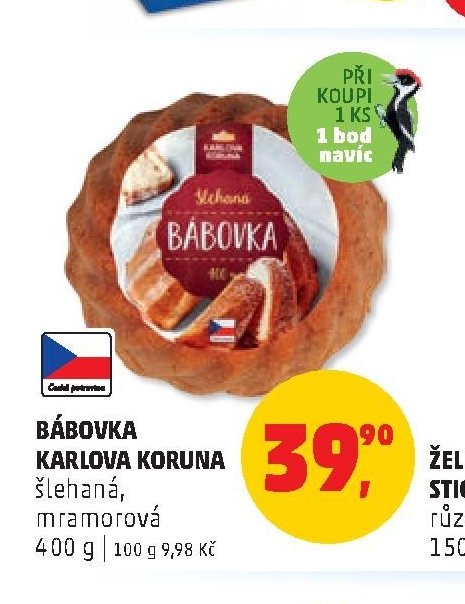 BÁBOVKA KARLOVA KORUNA šlehaná, mramorová