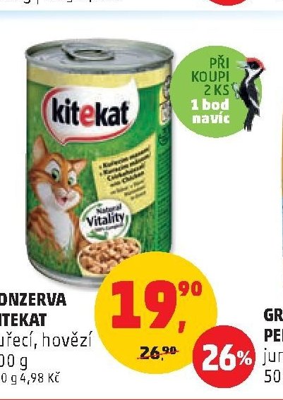 KONZERVA KITEKAT kuřecí, hovězí