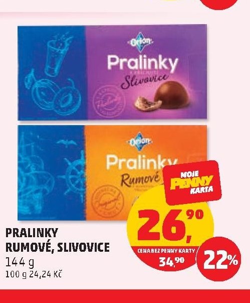 Pralinky Rumové, Slivovice