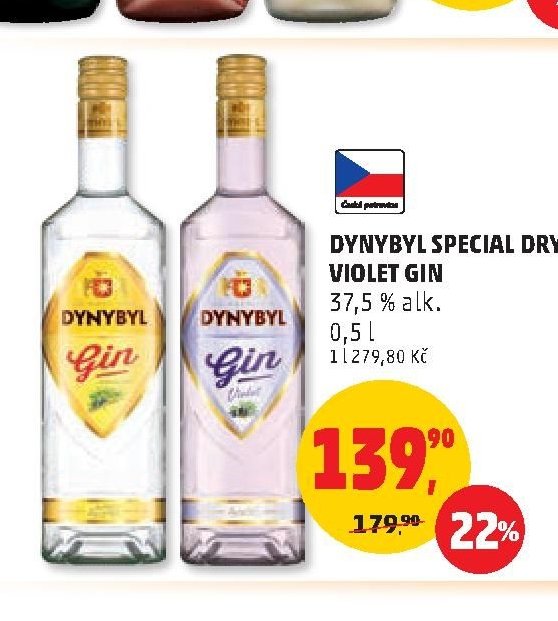 DYNYBYL SPECIAL DRY GIN, VIOLET GIN
