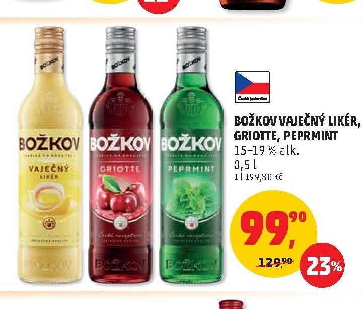 BOŽKOV VAJEČNÝ LIKÉR, GRIOTTE, PEPRMINT