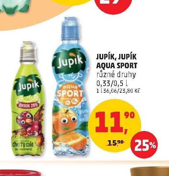 JUPÍK, JUPÍK AQUA SPORT různé druhy