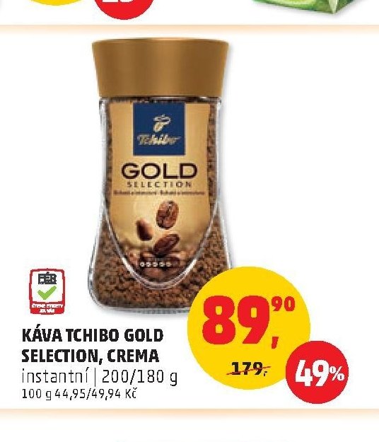 KÁVA TCHIBO GOLD SELECTION, CREMA instantní