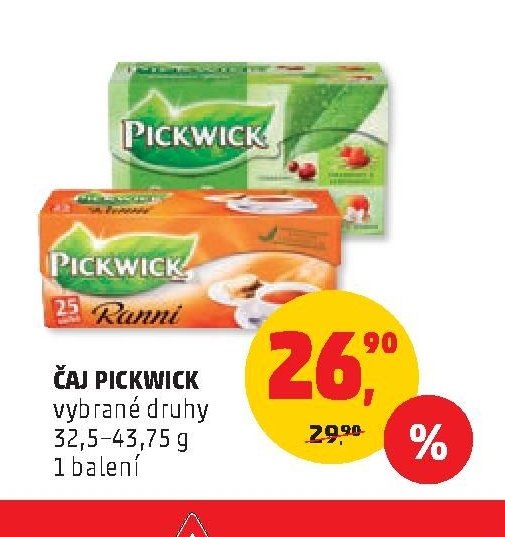 ČAJ PICKWICK vybrané druhy