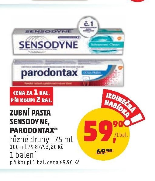 Zubní pasta Sensodyne, Parodontax