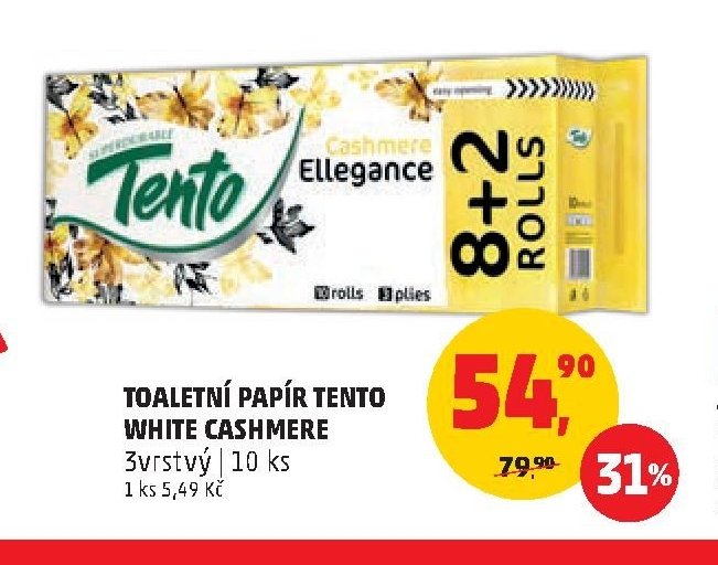 Toaletní papír Tento White Cashmere