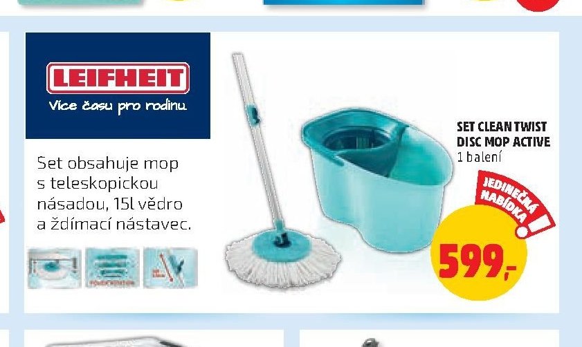 SET CLEAN TWIST DISC MOP ACTIVE
