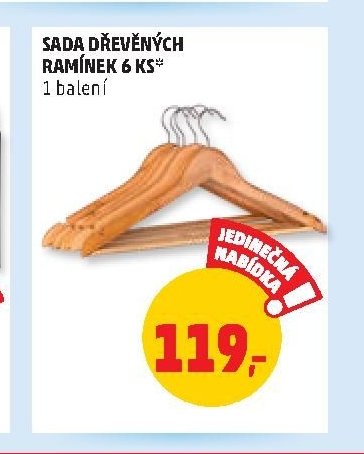 SADA DŘEVĚNÝCH RAMÍNEK 6 KS