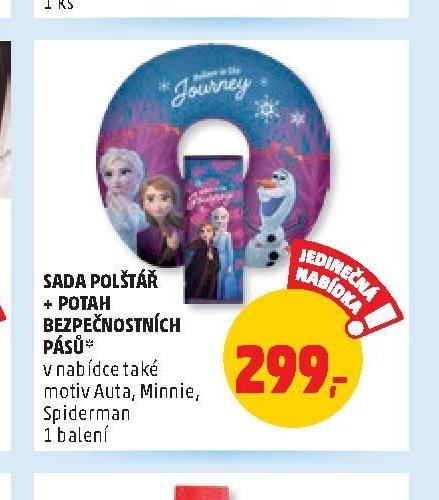 Sada polštář + potah bezpečnostních pásů