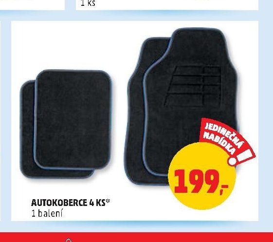 Autokoberce 4 ks