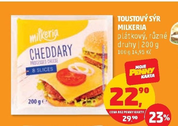 Toustový sýr Milkeria