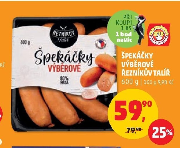 Špekáčky výběrové Řezníkův talíř
