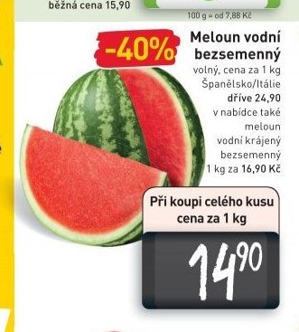 Meloun vodní bezsemenný