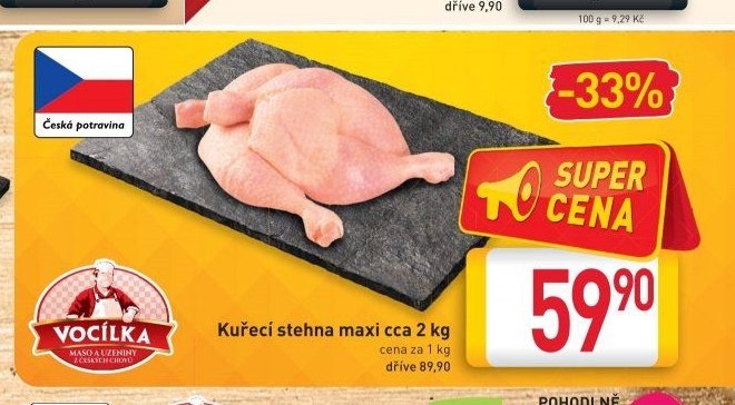 Kuřecí stehna maxi cca 2 kg