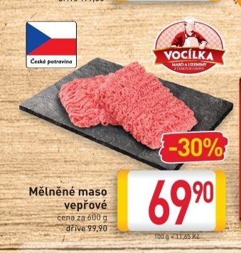 Mělněné maso vepřové