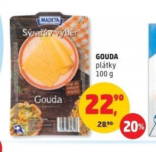 Madeta Sýrový výběr Gouda plátky