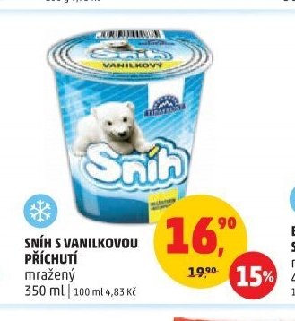 SNÍH S VANILKOVOU PŘÍCHUTÍ