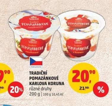 Tradiční pomazánkové Karlova Koruna