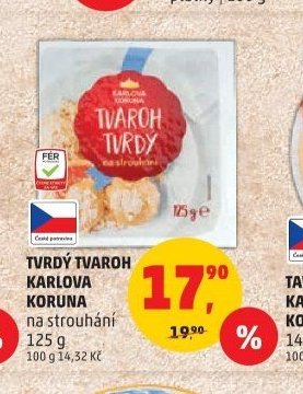 Tvrdý tvaroh Karlova Koruna