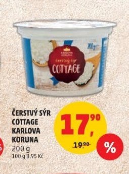 Čerstvý sýr Cottage Karlova Koruna