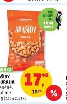 Arašídy Naturalia kořeněné, nesolené 150 g