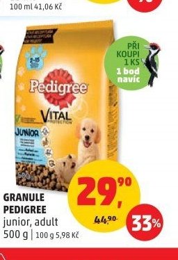 Granule Pedigree junior, adult 500 g
