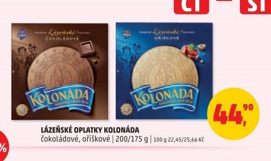 Lázeňské oplatky Kolonáda