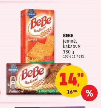 Bebe jemné, kakaové 130 g