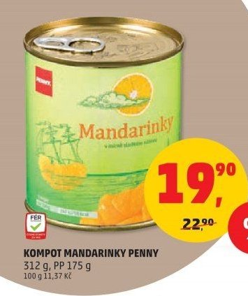 Kompot mandarinky Penny