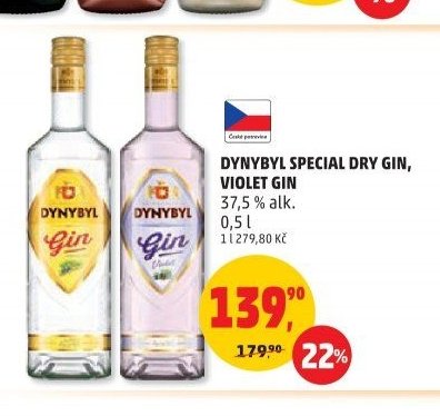 DYNYBYL SPECIAL DRY GIN, VIOLET GIN