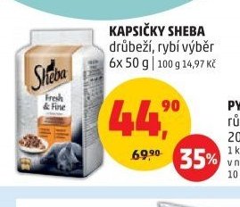 KAPSIČKY SHEBA drůbeží, rybí výběr | 6x 50 g