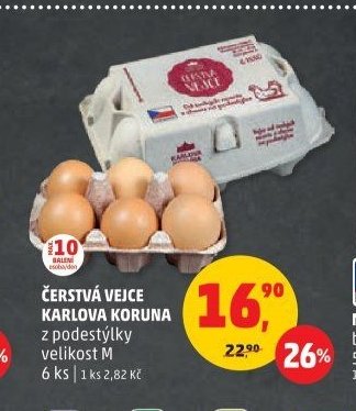 ČERSTVÁ VEJCE KARLOVA KORUNA