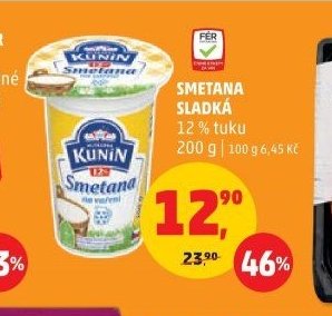 Smetana sladká Kunín