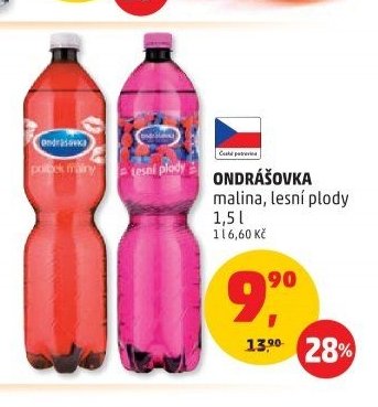 Ondrášovka malina, lesní plody 1,5l
