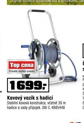 Kovový vozík s hadicí