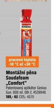 Montážní pěna Soudafoam „Comfort“